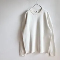 ユニクロ ウォッシャブル ミラノリブ クルーネック セーター ユニセックス M