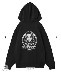 新品　エックスガール　X-girl AND FACE SWEAT HOOD