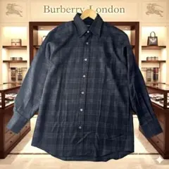 高級 バーバリーロンドンBurberryチェック柄 長袖シャツ スーパー100’
