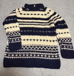 Vintage ノルディック ウール セーター 古着 ビンテージ - メルカリ