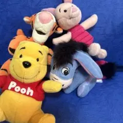 ⭐︎ディズニーランド購入　レトロ　くまのプーさんと仲間たち　ぬいぐるみ　セット