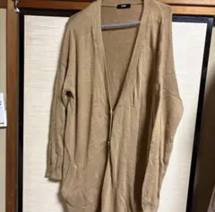 ロデオクラウンズ ベージュ ニットカーディガン ボタン付き　sサイズ