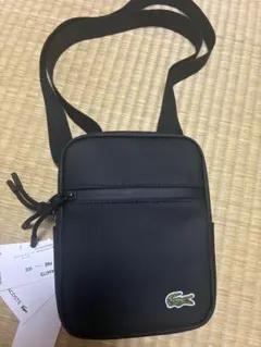 タグ付 LACOSTE スポーツショルダーバッグ ワニロゴタグY2K ブラック 