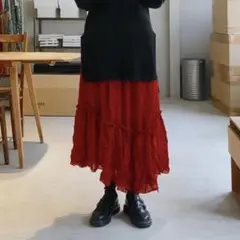 8日まで値下げ　iki ティアードスカート