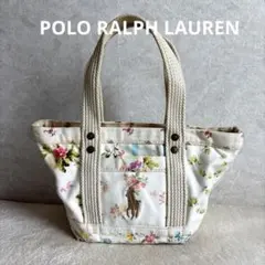 ポロ ラルフローレン ミニトートバッグ 花柄 人気 タペストリー フラワー
