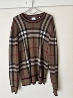 【オフシーズンセール】BURBERRY チェック柄 ニットセーター Lのサムネイル
