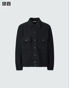 美品 ユニクロ U ラムニットジャケット ブラック XLのサムネイル