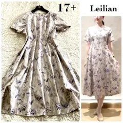 ★極美品【'24年 大きいサイズ】レリアン ボタニカルフレアワンピース フラワー