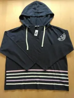 【新品タグ付き】GAP ネイビー フード付き 長袖カットソー パーカー サイズＬ