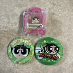 ま*ん様 パワーパフガールズ バターカップ3点セット 刺繍缶バッジ、パッケージチ