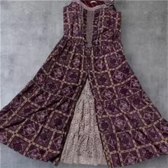 axes femme 花柄ノースリーブロングワンピース