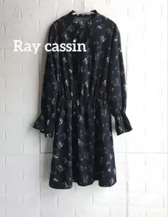 レイカズン　ネイビー花柄ワンピース