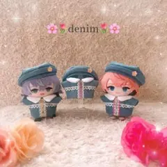 にじぱぺっと ぬい服 トップス ベレー帽 セット 【ピンク/花柄】