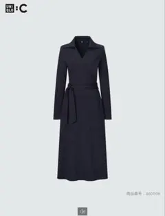 襟付き ロングワンピース