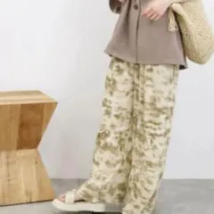 美品　Samansa Mos2 blue 夏パンツ/F