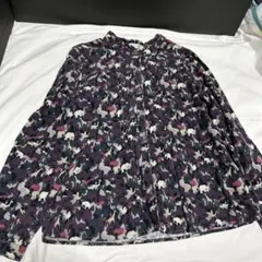 美品アフタヌーンティーワードローブ　コーデュロイシャツM動物柄リバティ