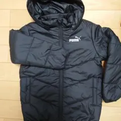 【中古】PUMA フード付きコート 130サイズ ブラック