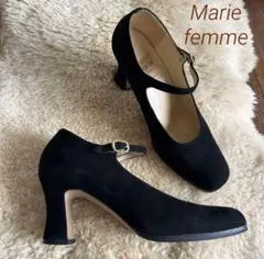 SALE❣️Marie マリーファム　ブラックメリージェーンパンプス　23cmEE