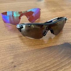 RADARLOCK サングラス ブラックフレーム グラデーションレッド