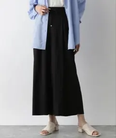 GLOBAL WORK グローバルワーク サラサラリラックスワイドパンツ 黒