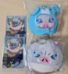 鬼滅の刃 伊之助 ふわコロりん あにずきん ウエハース カード