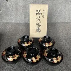 Y）輪島塗 木製 吸物椀 5客セット（共箱入り） - メルカリ