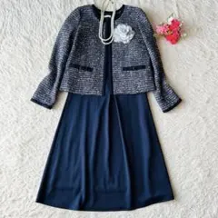 【コーデ売り】NATURAL BEAUTY BASICジャケット　ワンピースM紺