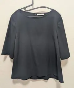 【値下げ】BEAUTY&YOUTH ブラック 五分袖ブラウス