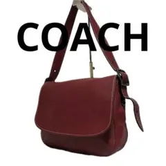 A4対応 COACH メッセンジャーバッグ レザー レッド コーチ B01