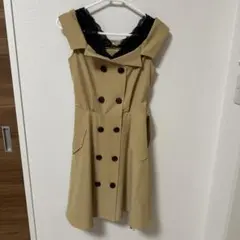 CECILMcBEEベージュ ノースリーブ ワンピース