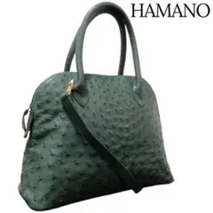 ✨HAMANO オーストリッチ 2way ドーム型 自立 ショルダーバッグのサムネイル