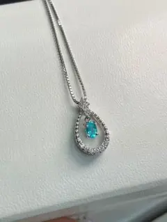 ヴァンドーム青山 プラチナ ドロップ ネックレス アクアマリン 雫 ヴァンドーム青山 プラチナ ドロップ ネックレス アクアマリン 雫