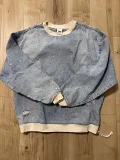 ZARA ダメージデニム長袖シャツ