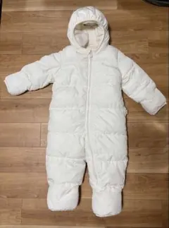 babyGAP 90cm 18-24M 中綿 ジャンプスーツ ホワイトフード付き
