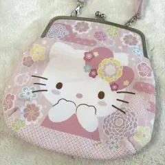 ハローキティ　和柄　がま口バック
