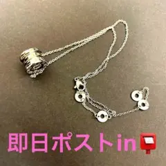 ワンポイントリング ネックレス シンプル モード ユニセックス