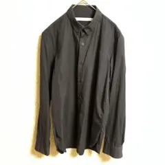ボタンダウンUNIQLO and LEMAIRE ブラック長袖シャツ Mのサムネイル