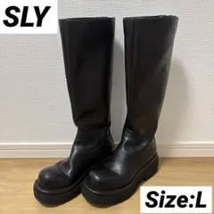 【SLY】ロングブーツ！Lサイズ！フェイクレザー！のサムネイル