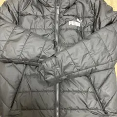 PUMA ブラック ダウンコート フード付き160