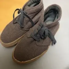 VANSブラウン ウール ハイカットスニーカー
