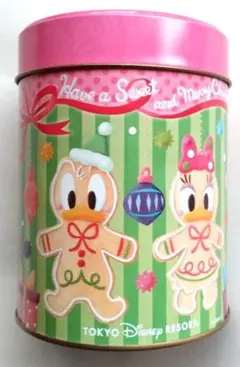 【ディズニー】お菓子缶 クリスマス2012 ミッキー、ミニー、ドナルド、デイジー