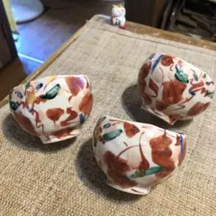作家物匠シリーズ 赤絵￼手描き陶器 カップ￼3個セット - メルカリ