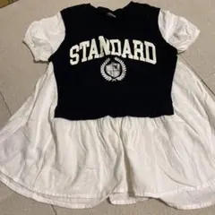 STANDARD ロゴ入り 重ね着風 トップス