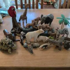 シュライヒ　動物フィギュアセット ホッキョクグマ・象など
