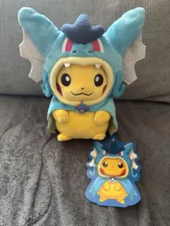 ギャラドスごっこ ピカチュウ ぬいぐるみ ポケモンセンター ポンチョ