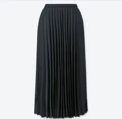 【新品未使用】ユニクロプリーツロングスカート Lサイズ　ネイビー