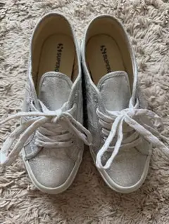 SUPERGA スニーカー シルバー ラメ 39 大きいサイズのサムネイル