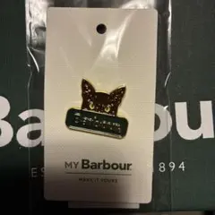 Barbour 原宿店限定 猫 ピンバッジ ブラウン