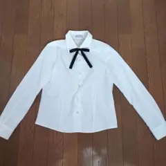 リボン付きホワイト長袖シャツ 150サイズ