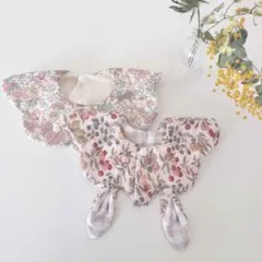 2枚セット　うさぎスタイ　もくもくスタイ　ハンドメイド　つけ襟